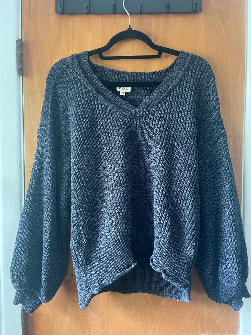 POL Ribbed V-Neck Sweater